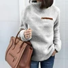 Winter Super Soft and Comfortable Solid Color Turtleneck Pullover Women's Sweater Fashion Zipper Sexy Top Ladies Hipster Clothes 6