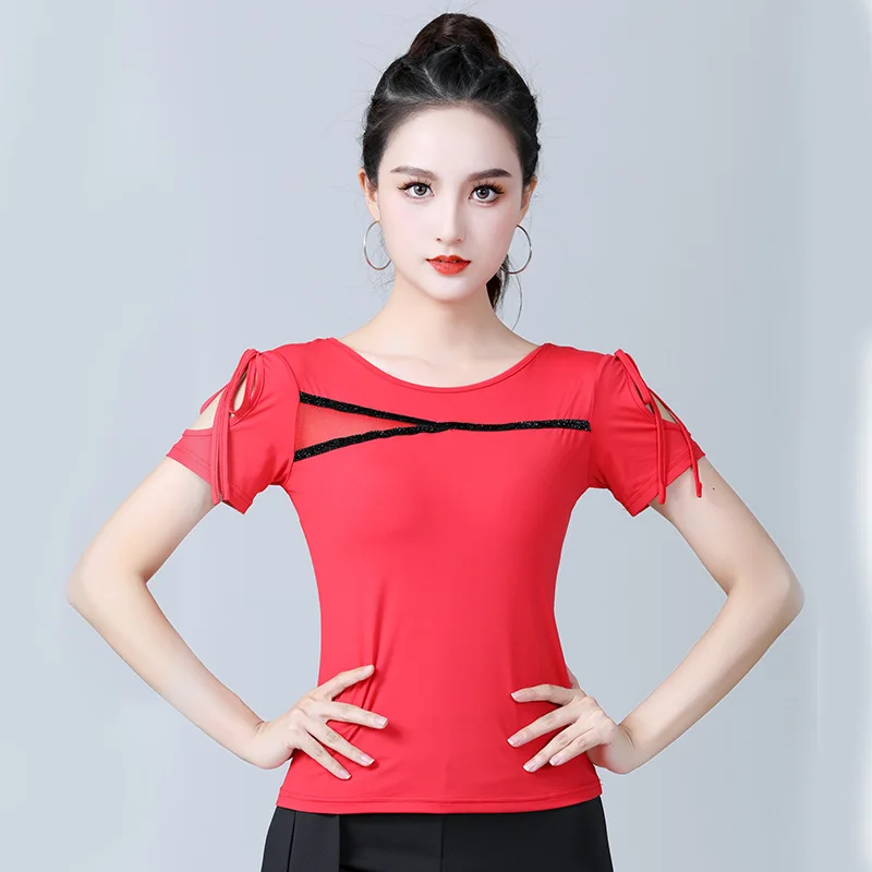 

1pcs/lot woman fashion latin dancing top lady summer ballroom waltz dancing top