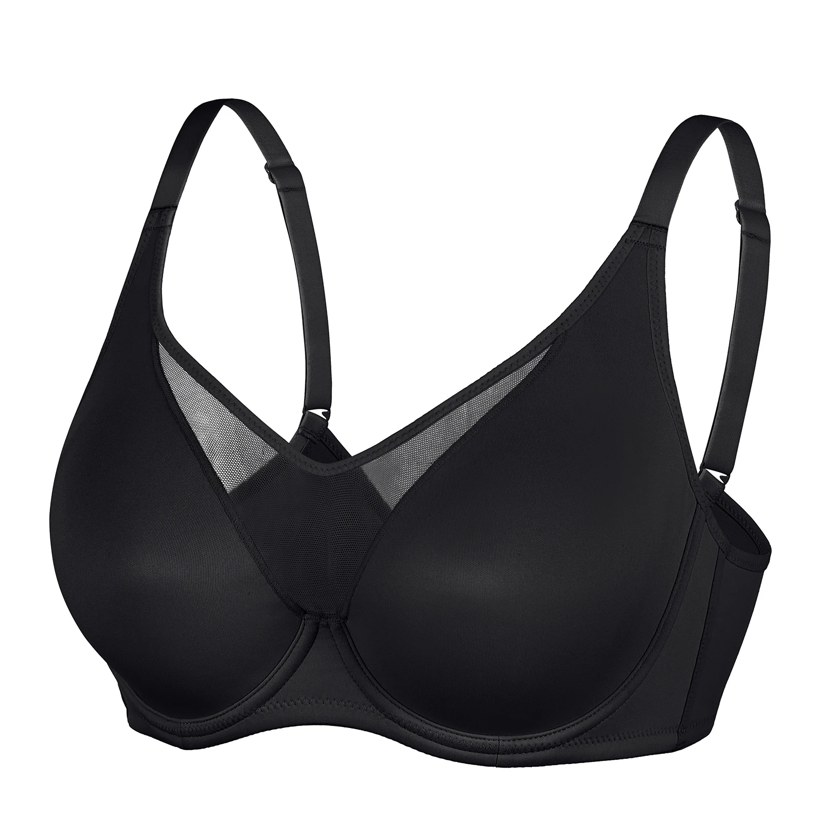 Women's Minimizer Bras Full Coverage Sheer Plus Size Underwire Unlined Bra