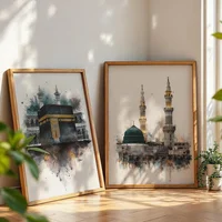 ⁦طقم لوحات المسجد النبوي الجدارية.⁩ - الصورة ⁦3⁩