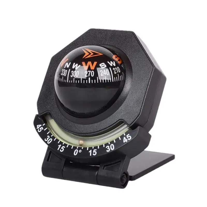 

Car Dashboard Compass 180 Degree Adjustable Foldable Ball Shape Compass Portable Marine Compass Ornaments auto decor accessories