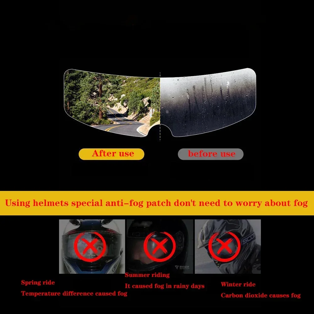 for MT-V-16 Helmet Visor Film Anti Fog for MT ATOM SV Lens Anti Fog Film Motorcycle Helmet Accessories 4