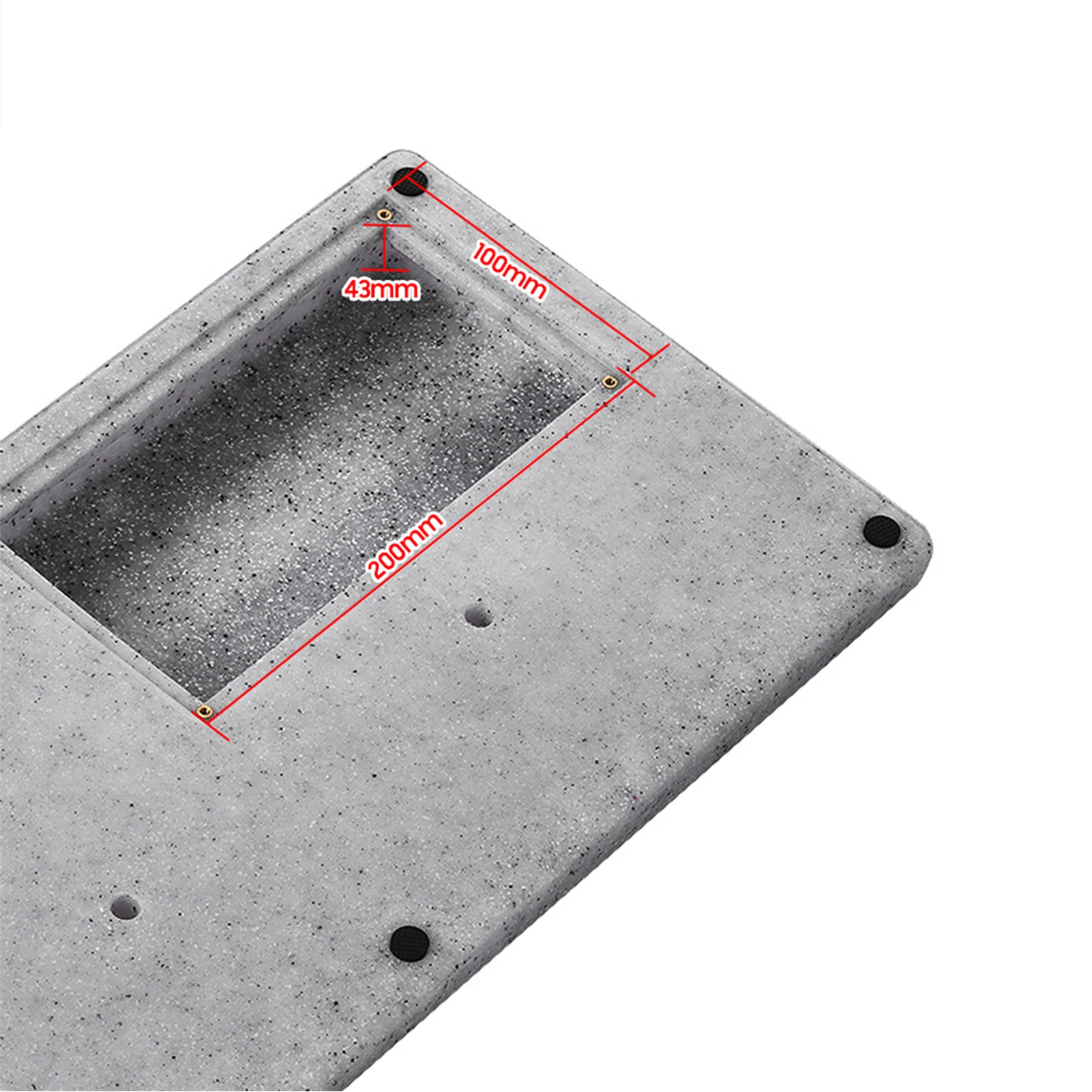 RPB-1BK Big Size Guitar Effects Pedal Board Sturdy PE Plastic Guitar Pedalboard Case with Sticking Tape Guitar Pedal Accessories