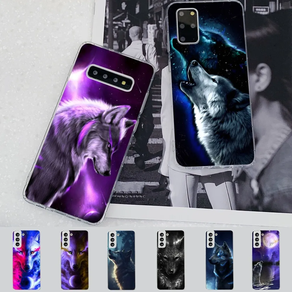 Custodia Per Telefono Moon Roaring Wolf Per Samsung S21 A10 Per Redmi Note 7 9 Per Huawei P30Pro Honor 8X 10I Cover
