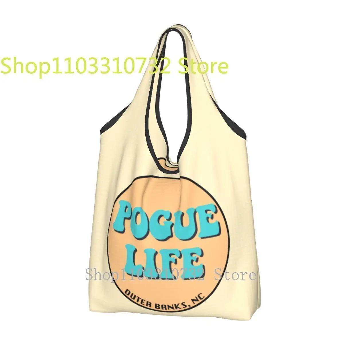 

Многоразовые внешние банки Pogue Life, сумка для продуктов John B, складная машинная стирка, сумка для покупок, большая легкая сумка-тоут для хранения