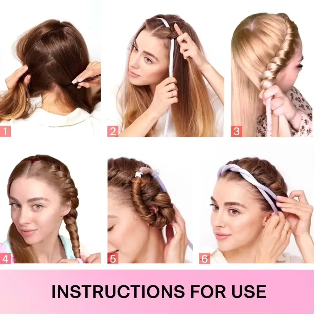 Heatless Curling Rod Headband Soft Hair Curlers No Heat Hair Rollers Lazy Silk Curls Sleeping Headband Ties Styling Tools hair styling tool,hair curling tools