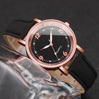 Fashion Arabic Dial Women's Watch Casual Leather Band Analog Quartz Watches 3