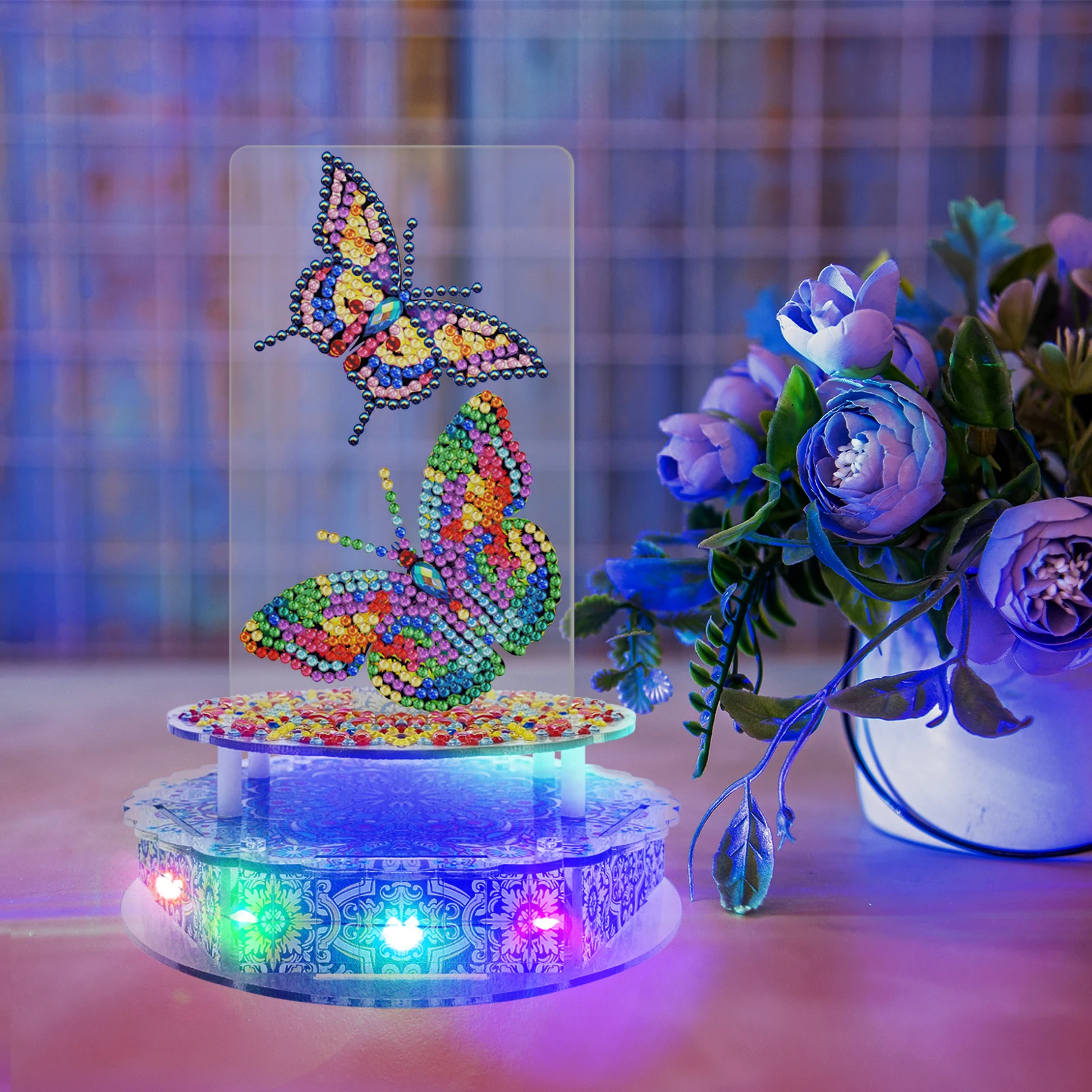 

New Butterfly Music Box Diamond Painting Music Box 5D Diamond Embroidery Handmade Mosaic Ornament DIY Birthday Gift