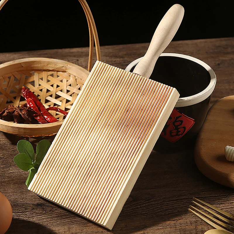 Microwave Pasta Cooker 1Pcs Noodles Wooden Butter Table Make Authentic Homemade Pasta Gnocchi Non-stick Plate