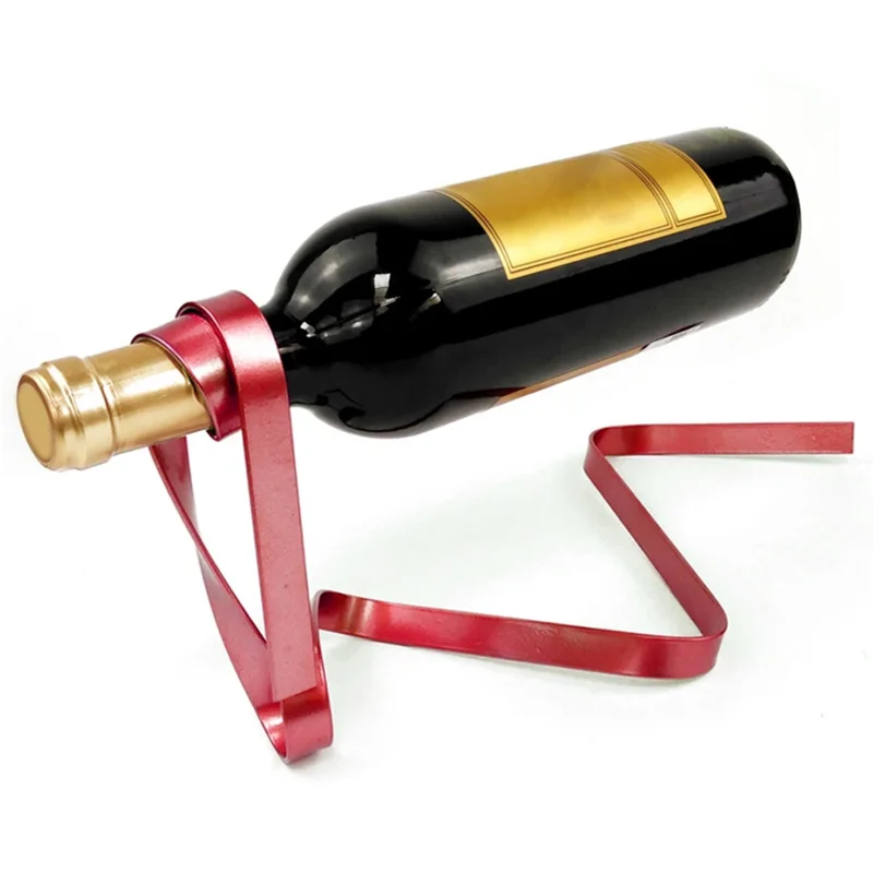 Wall Wine Rack Iron Wine Bottle Holder Iron Suspended Rack Bar Cabinet Home Red