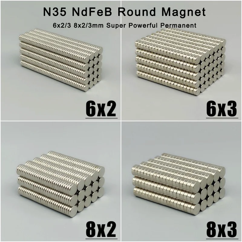 100pcs Neodymium magnet 6x3 Rare Earth small super Strong Round permanent  6*3mm fridge Electromagnet NdFeB nickle magnetic DISC - Price history &  Review, AliExpress Seller - YCHEN Store