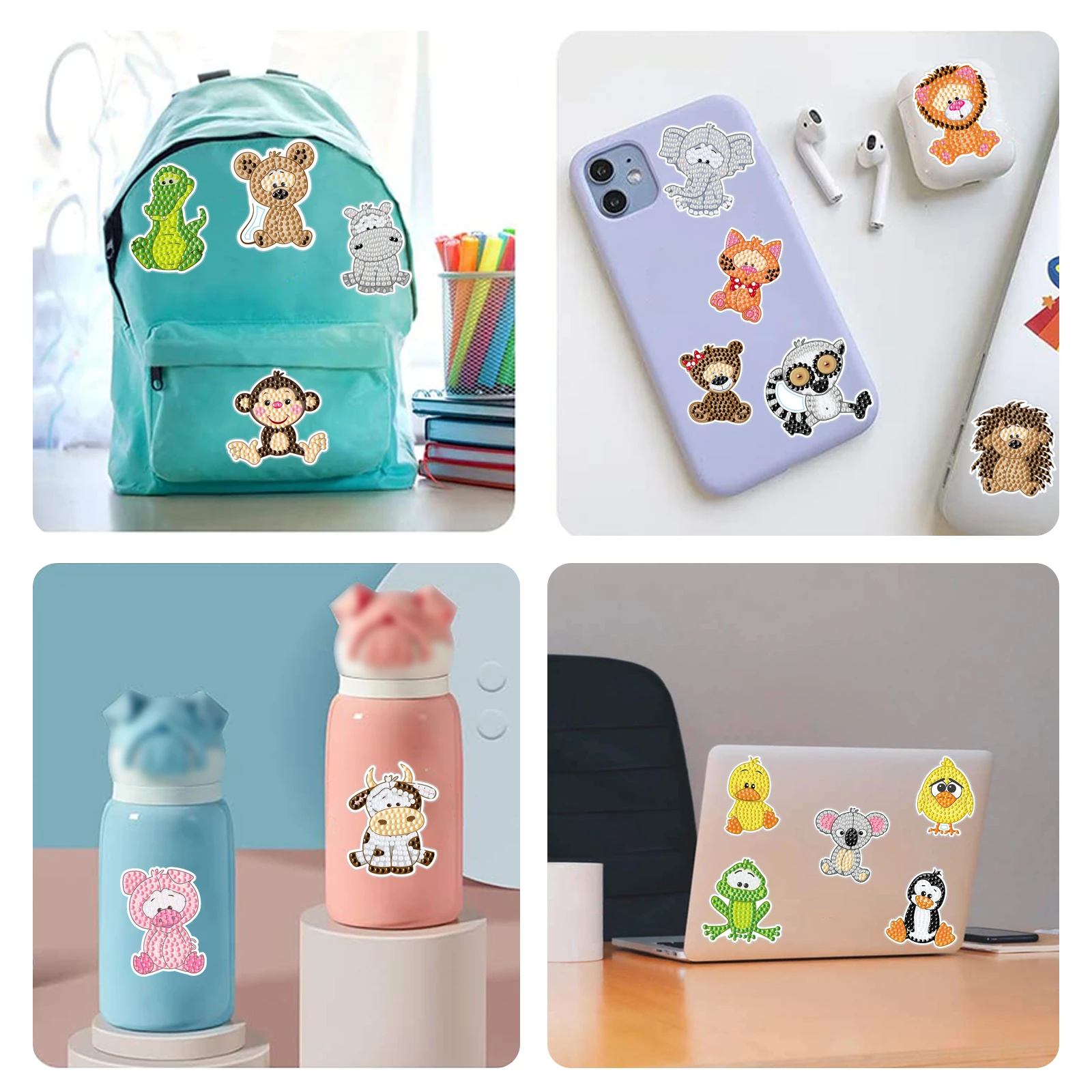 DIY Kids Animals Diamond Art Stickers
