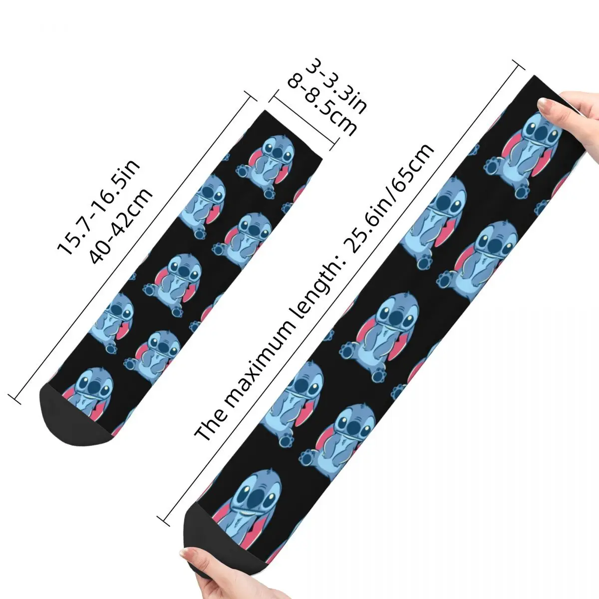 New Lilo And Stitch Socks Men\'s Women\'s Funny Happy Stitch & Scrump Socks Spring Summer Autumn Winter Middle Tube Socks Gift