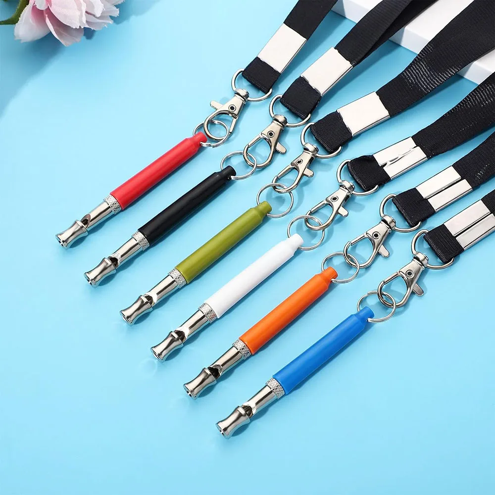 Dog Whistle dog trainer with Lanyard Stop Neighbor Dog from Barking Adjustable Ultrasonic Silent Whistle Professional Pet Training Tools dog whistle
