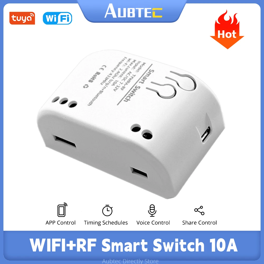 WIFI+RF433 Tuya Smart Switch Smart Home Switch Single Relay Module Self