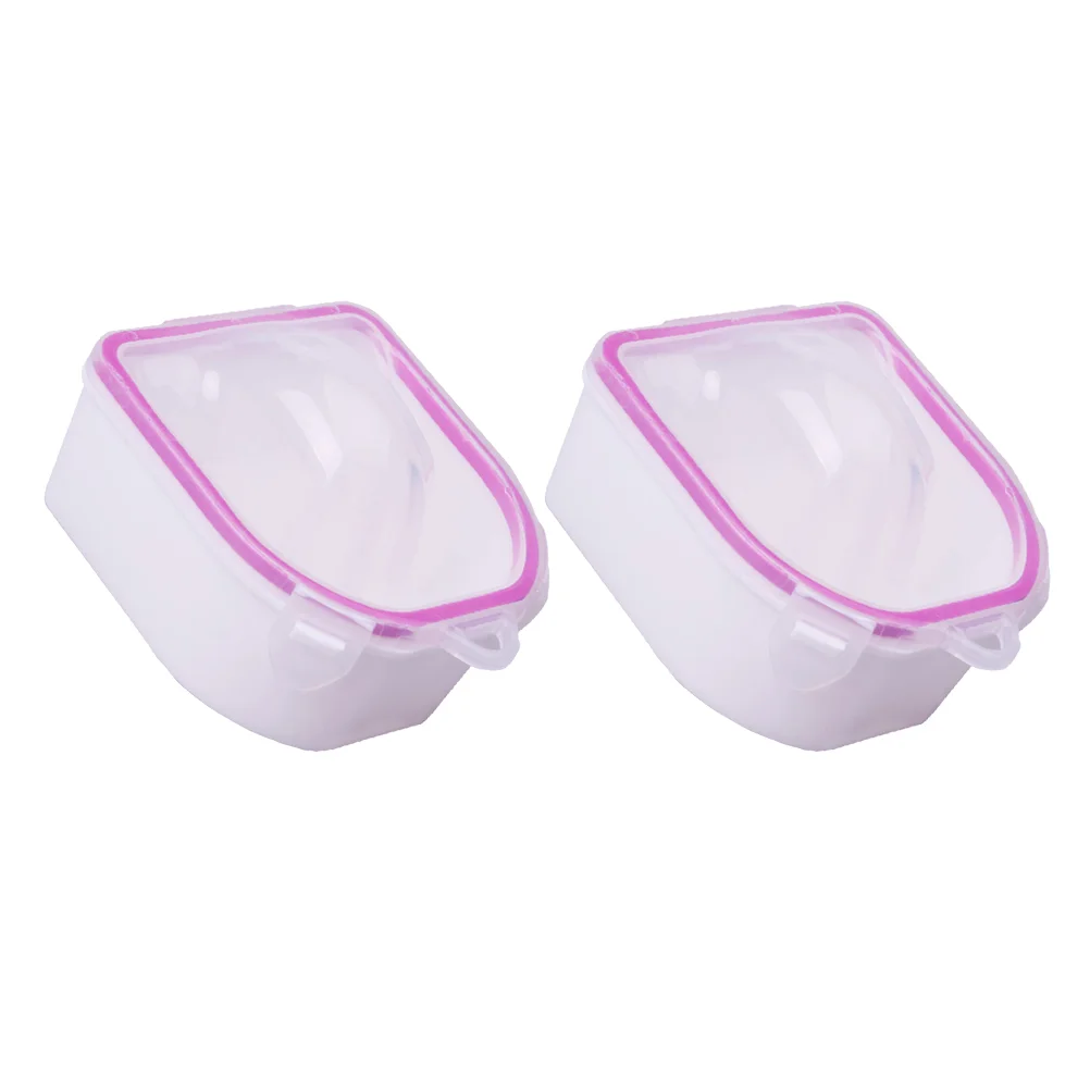 

2 Pcs Manicure Hand Soak Bowl Nail Tools Polish Remover off Wrist Supplies Abs