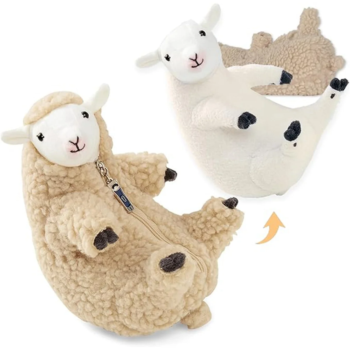 Plushies,Shaved Sheep,Funny Lamb Stuffed Animal,Cute Plushie,Sleeping Pet Buddy,Best Birthday Gifts for Girls Boys Teens 2
