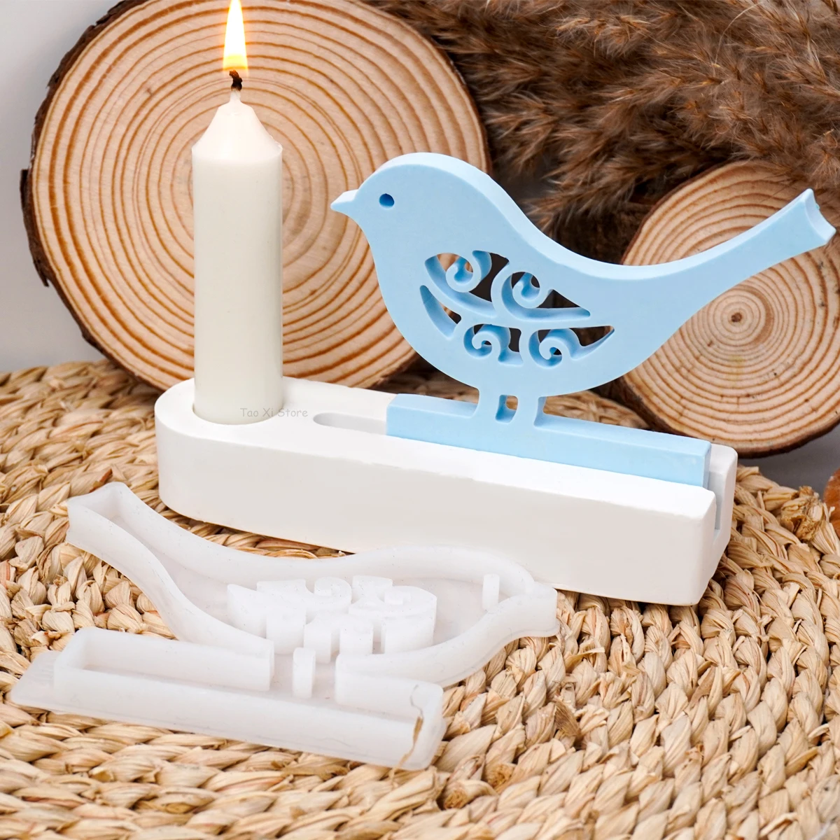 Moule Fleur Silicone 12 Moules Silicone Maisons - Pour Bougies/Savons/Plâtre - 10x16.7cm Moule Silicone Fleur