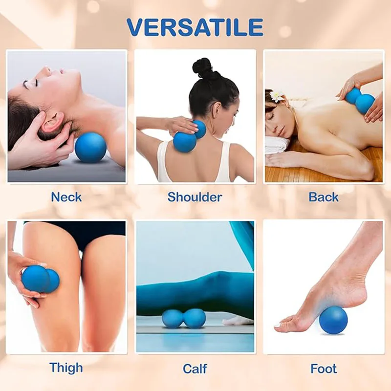 Peanut Massage Ball Double Lacrosse Massage Ball Mobility Balls Deep Tissue Massage Tool For Neck Leg Back Myofascial Releax