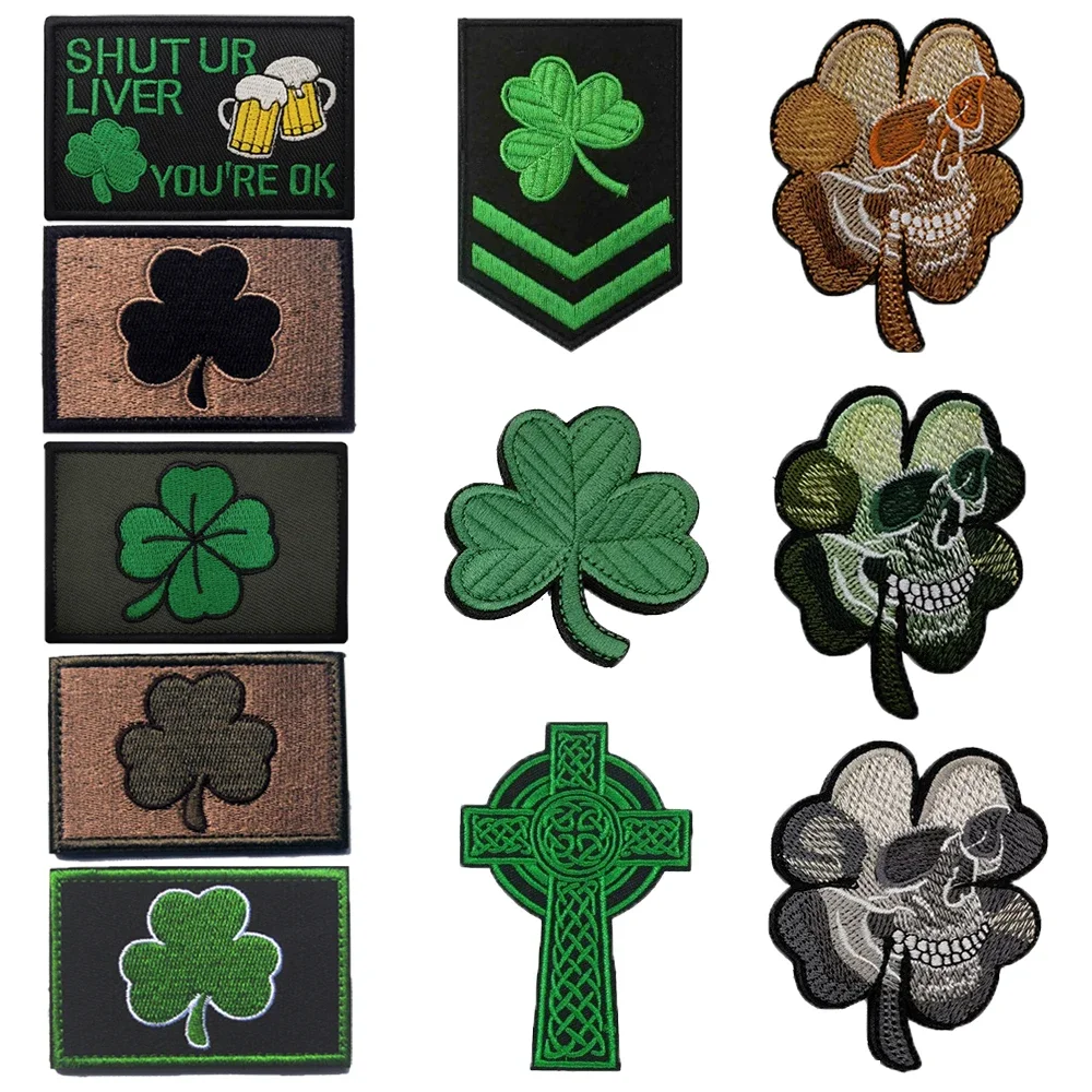 Toppa Ricamata Con Trifoglio Irlandese