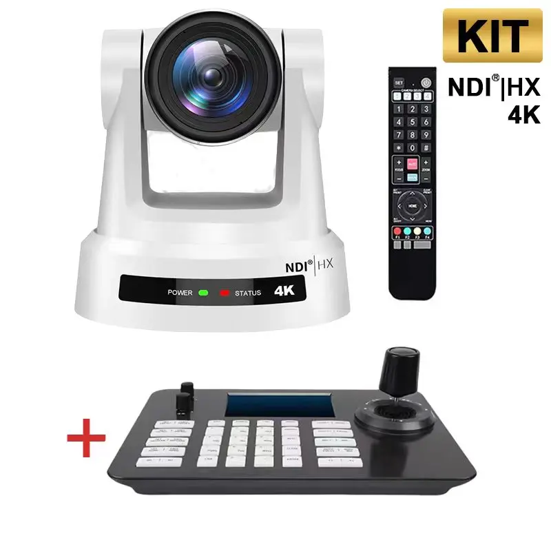 KT420N 무료 배송 핫 방송 키트 = NDI POE 4K 20X PTZ 회의 카메라 SDI HDMI LAN USB3.0, vif IP 조이스틱 컨트롤러용