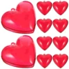 10 Pcs Heart Shaped Fillable Boxes Wedding Hanging naments Plastic Gift Boxes Christmas Decor Wind Chimes Home Decor Red 1