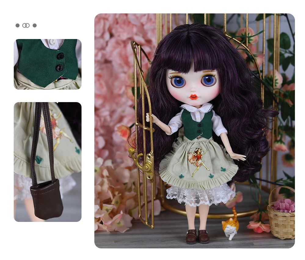 Allison – Premium Custom Neo Blythe Doll with Blue Hair, White Skin & Matte Smiling Face 13 Allison – Premium Custom Neo Blythe Doll with Blue Hair, White Skin & Matte Smiling Face 13