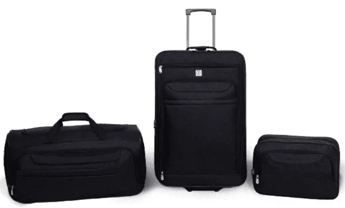 

3 Piece Luggage Set, 24" Check Bag, 22" Duffel, and Tote