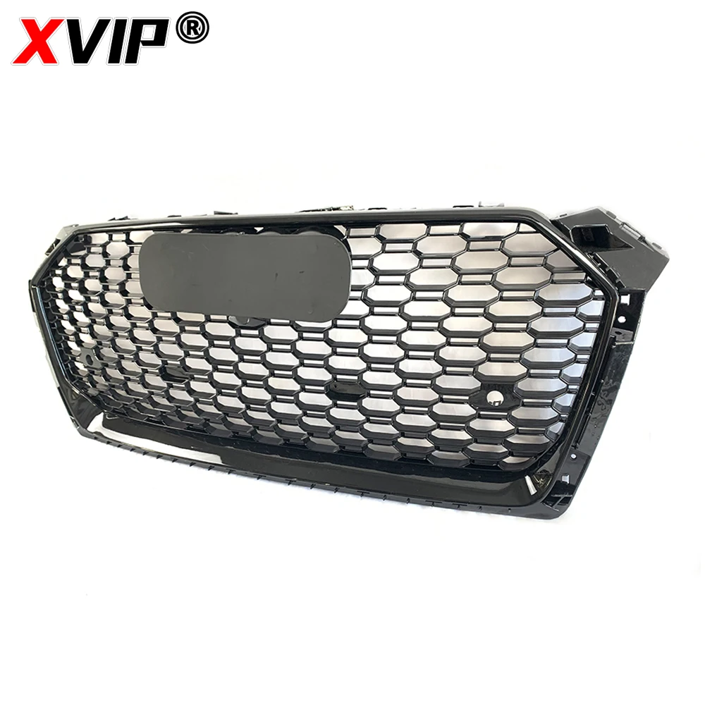 XVIP RS5 스타일 프론트 범퍼 허니콤 후드 상단 그릴 (아우디 A5 S5 F5 2017-2019 스탠다드/ S-라인/ S5 그릴용) 자동차 액세서리