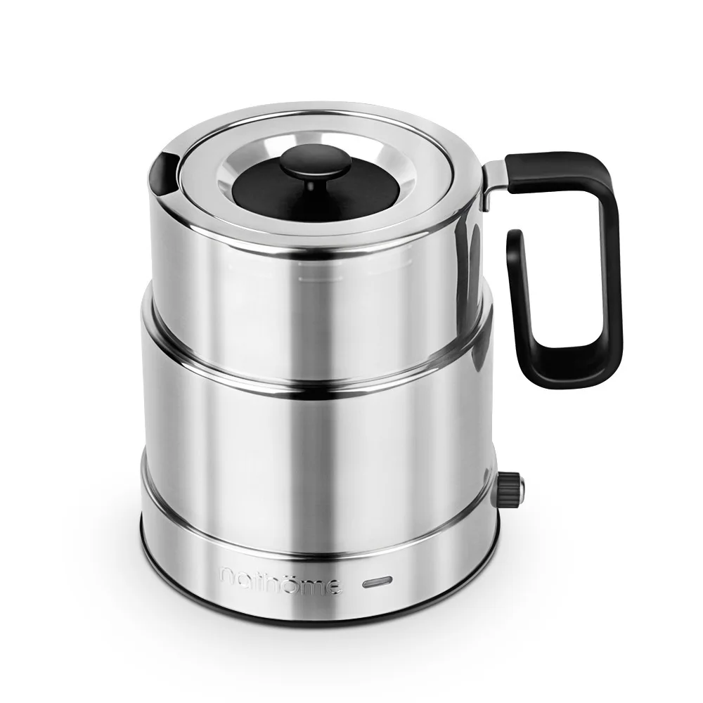 110V/220V Folding Electric Kettle Switchable Voltage Kettle Travel Portable Pot 304 Stainless