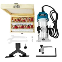 220V Wood Router Woodworking Electric Trimmer Wood Milling Engraving Slotting Trimming Carving Machine With Milling Cutter 1