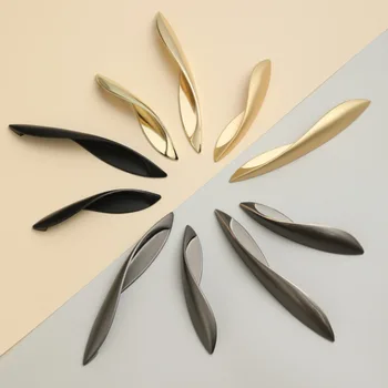 Metal Zinc Alloy Black Interior Home Drawer Pulls Handels for Kitchen Furniture Door Handles Knobs for Cabinets and Drawers