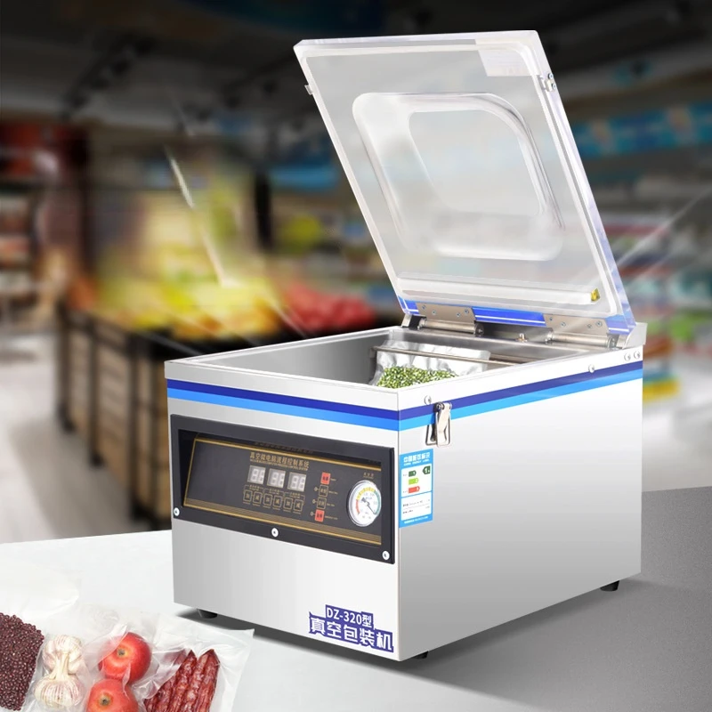 

Food Vacuum Machine Sealer Packing Machine Wet&Dry Food Commercial Home Fully Automatic Small Vacuum Compressor Bag Sealer 110V