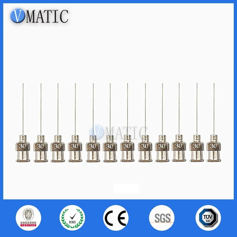 12Pcs 1 Inch Tip Length 30G Blunt Stainless Steel Dispensing Needles Syringe Needle Tips Glue Dispensing Needle