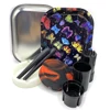 Tobacco Metal Rolling Tray Cigarette Plastic Grass Grinder Storage Tube Container Silicone Round Ashtray Smoking Set 3