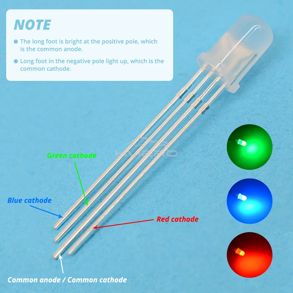 Good price! 1000pcs/lot Ultra-Bright 5mm Tri-Color water clear Super bright 4 pi
