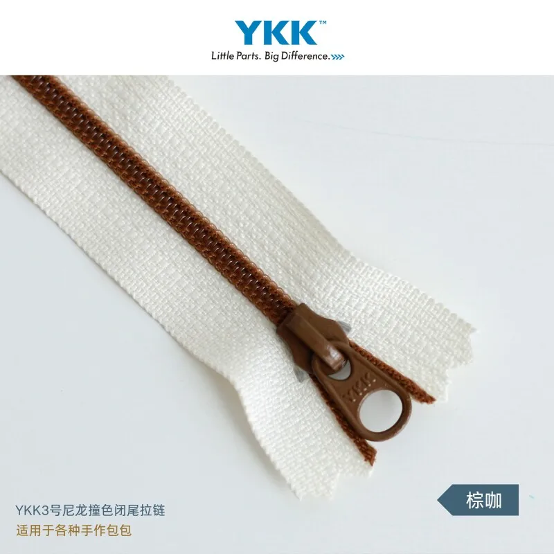 30 Stück YKK3 Kontrastierender Nylon-Reißverschluss mit geschlossenem Ende, Stoff, DIY-Zubehör, handgefertigte Tasche, 24 Farben, 12, 15, 20 cm – Detail 24