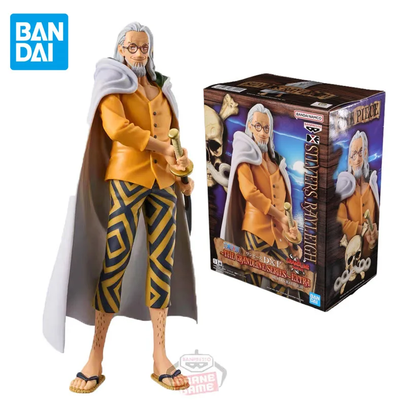 

Фигурка аниме BANDAI DXF THE GRANDLINE ONE PIECE, оригинальная экшн-фигурка серебристого цвета Rayleigh, игрушки для мальчиков и девочек, детские подарки на день рождения