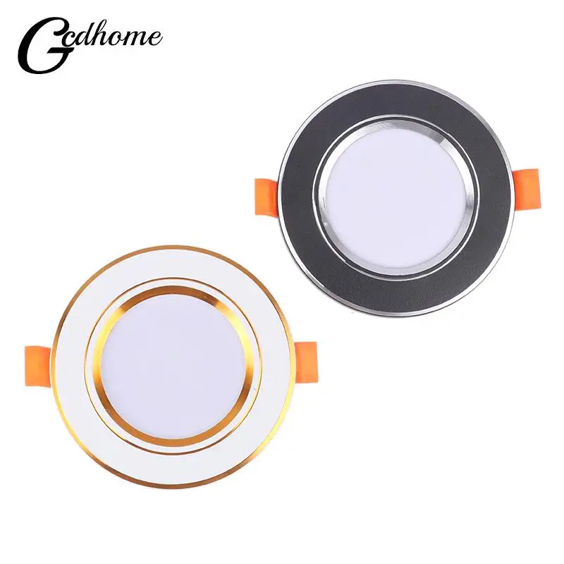 

3W Led Downlight 110-240V Ceiling Light Recessed Down Light Round Led Panel Light Cold Warm White LED Spot Light 3 Color Change