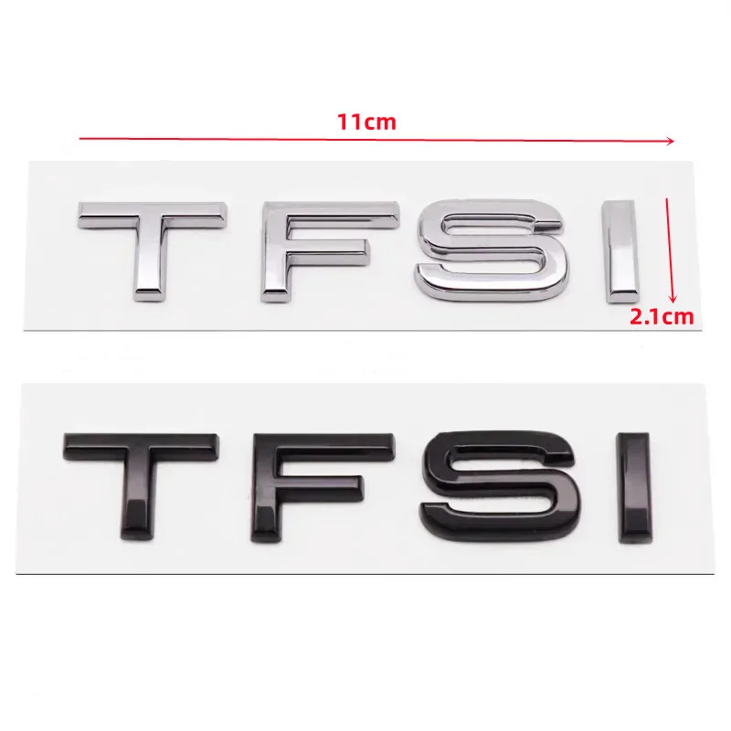 3D ABS TFSI 로고 후면 트렁크 부트 엠블럼 배지 스티커 데칼, 아우디 A3 A4 A5 A6 A7 A8 Q2 Q3 Q5 Q7 Q8 자동차 스타일링 액세서리
