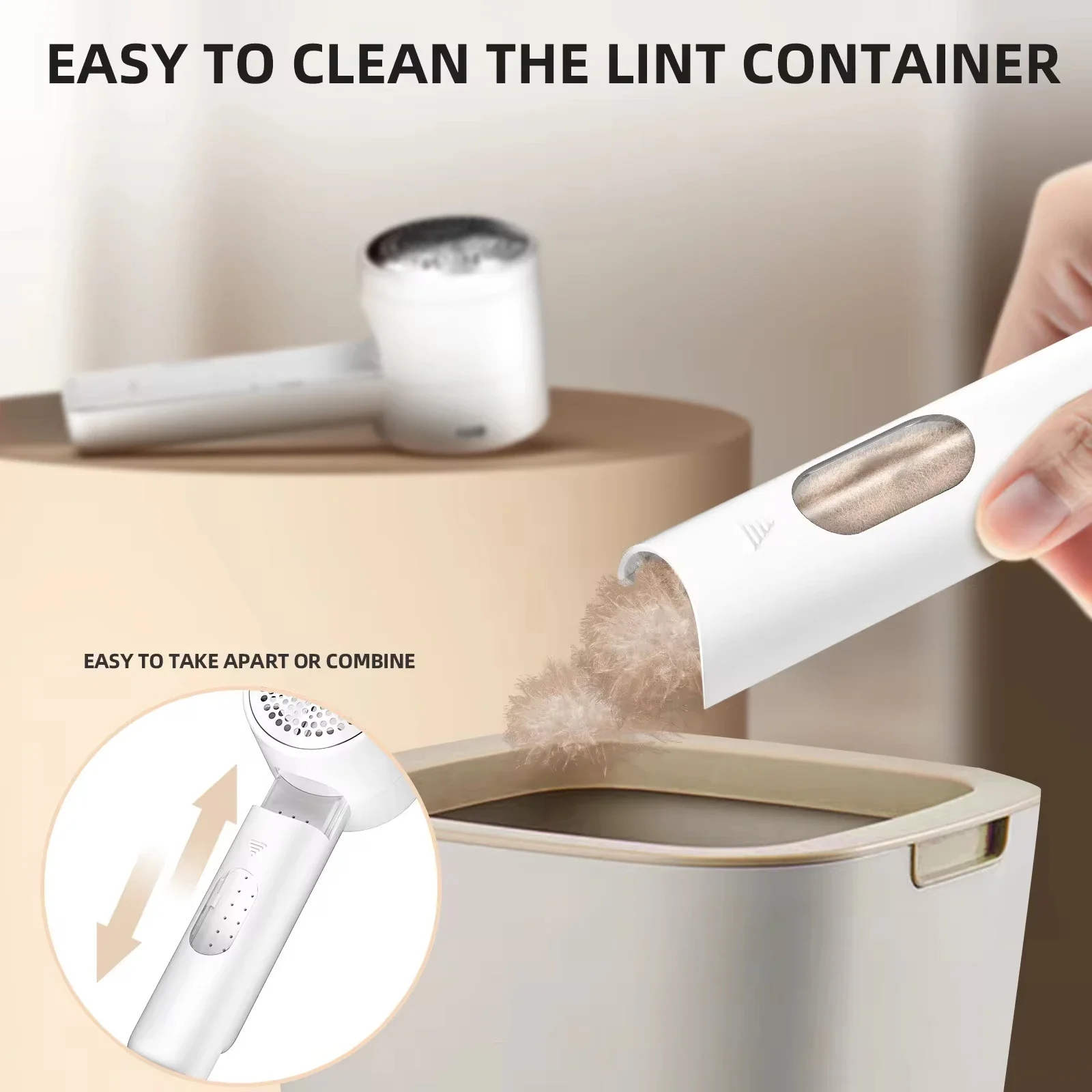 New Household Electric Lint Remover 3 Gears Adjustable LED Digital Display Hairball Trimmer Wireless Portable Sweater Epilator 5