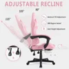 Pink Gaming Chairs with Footrest,Computer Game Chair,Massage Gaming Chairs,Christmas,Xmas Gift,PC Gaming Chairs 6