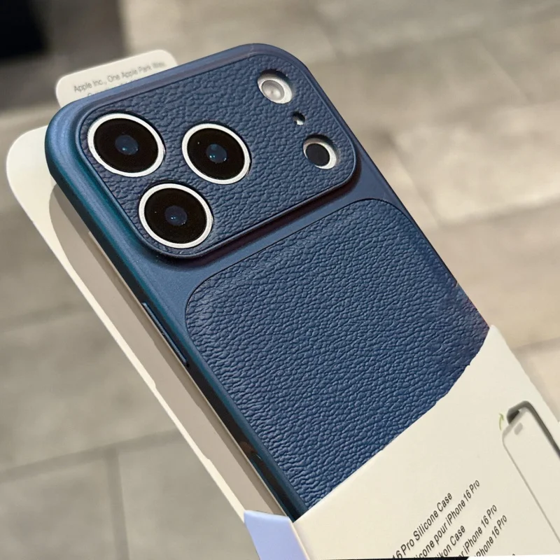 Luxury Matte Candy Color Leather Plating Phone Case - Business Shockproof Armor Cover