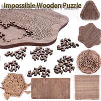 Impossible Adult Jigsaw Wooden Puzzles For Adults Games Brain Burning Wooden Puzzle Children 3D Puzzle Brain-teaser Puzzle Toys 1
