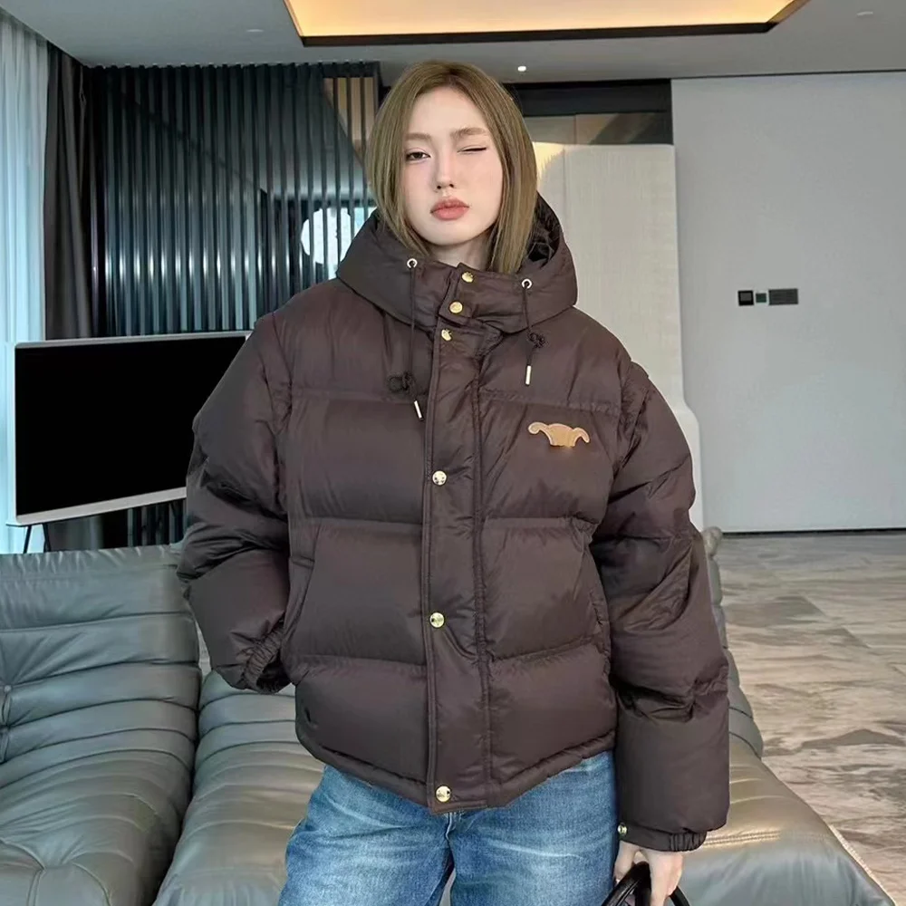 

Winter New Hoodies Down Jacket Women Warm Thicken Solid Long-sleeve Jacket Y2k Harajuku Korean Fashion Casual Cotton-Padded Coat