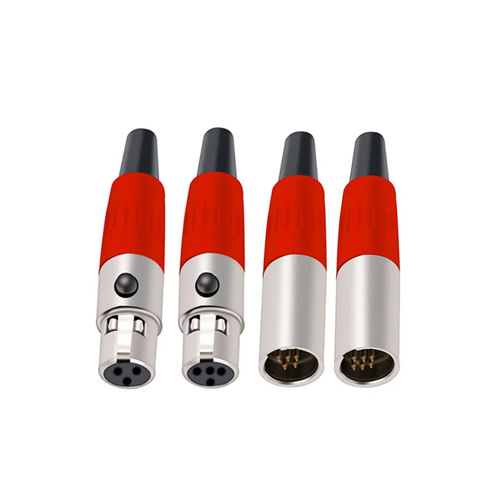 2pcs/1set Mini XLR 3/4/5/6Pins Male + Female Plug XLR Audio Microphone Connector MIC for Cable Soldering Straight Adapter wire connector wire connector terminals electrical connectors cable connector electrical connector connector adapter cable adapter pcb connector coaxial connector rf connector