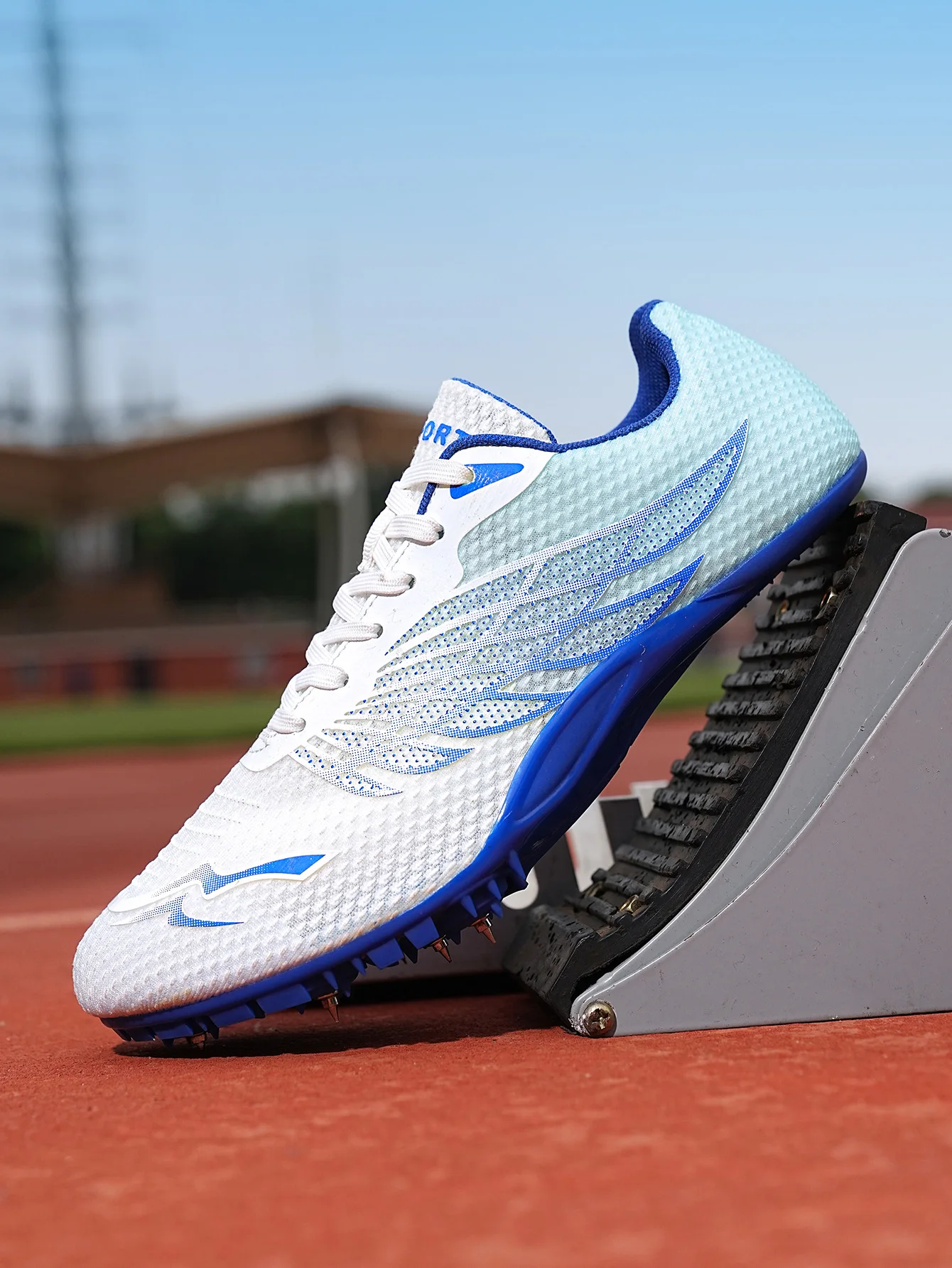 Athletic Shoes Track and Field Spikes Shoes Running Training Sneakers Jump Soft Lightweight Racing Cleats Sprint