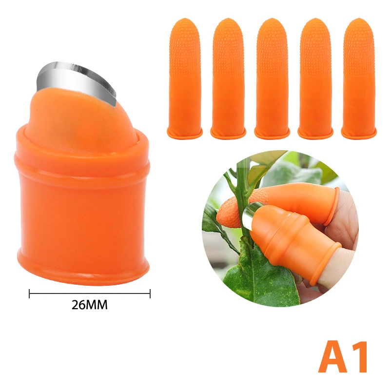 Finger Protector Silicone Thumb Knife Protector Gears Cutting Vegetable Harvesting Knife Pinching Plant Blade Scissors Gloves 