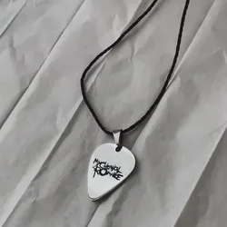Stylish My Chemical Romance Stainless Steel Pendant Necklace - Fashionable Geometric Jewelry Gift (N1186 - leather)