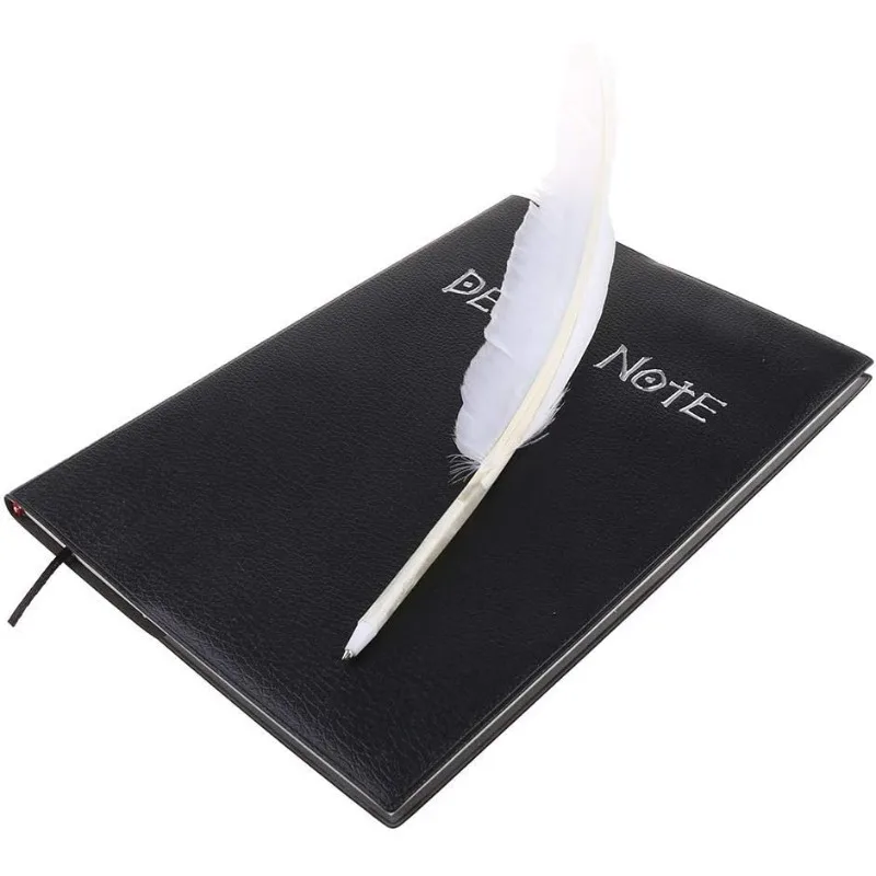 Mystical Anime-Inspired Notebook with Feather Pen